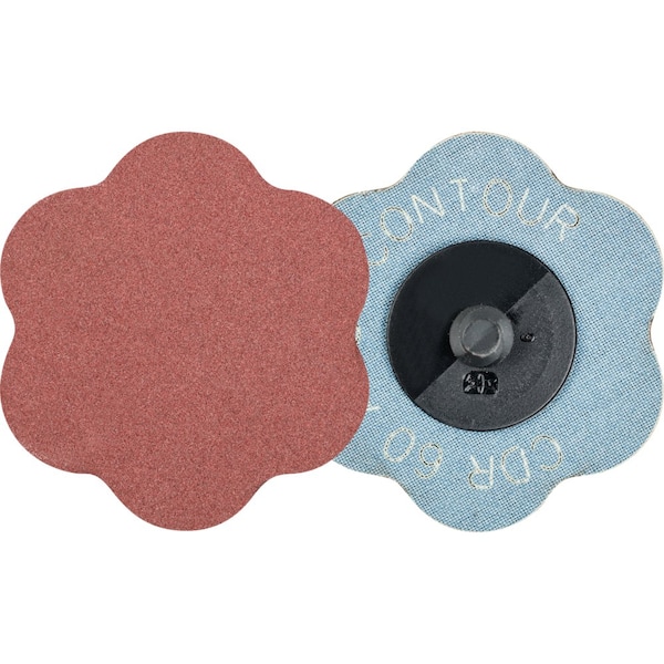 Pferd COMBIDISC CONTOUR Abrasive Disc, 2-3/8'' Dia, Type CDR, 180 Grit, Aluminum oxide 42428 - main